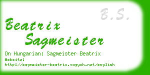 beatrix sagmeister business card